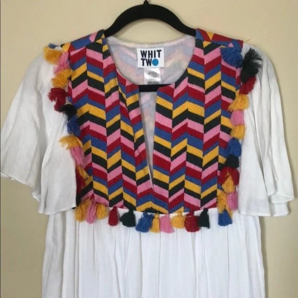 WHIT TWO Bette Flutter-Sleeve Dress XS - Picture 6 of 10